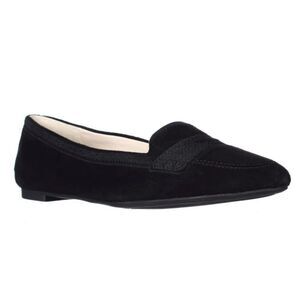 Womens Nine West Zappoli Loafer Ballet Flats in Black Suede size 8
